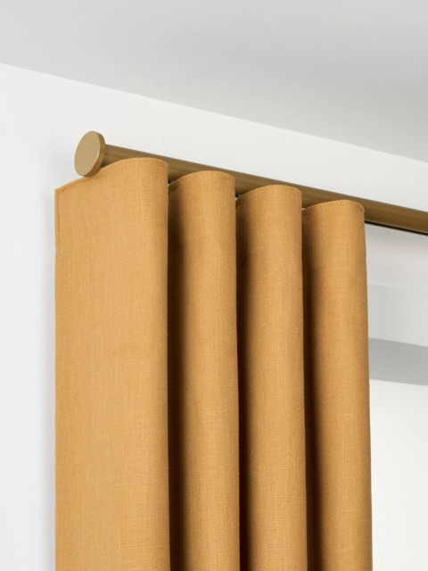 John Lewis Made to Order Select Curl Gliding Curtain Pole with Disc Finial, Wall Fix, Dia.30mm - image 1