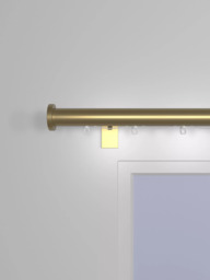 John Lewis Made to Order Select Curl Gliding Curtain Pole with Disc Finial, Wall Fix, Dia.30mm - thumbnail 3