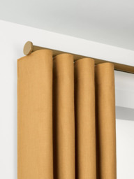 John Lewis Made to Order Select Curl Gliding Curtain Pole with Disc Finial, Wall Fix, Dia.30mm - thumbnail 1