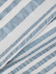 John Lewis Variegated Stripe Seersucker Cotton Rich Duvet Cover Set, Blue - thumbnail 3