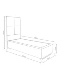 Hypnos Pocket Sprung Upholstered Divan Base, Single - thumbnail 3