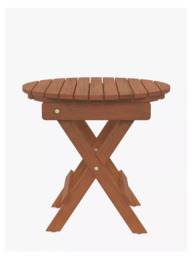 John Lewis ANYDAY Folding Garden Side Table, FSC-Certified (Eucalyptus Wood), Natural - thumbnail 3