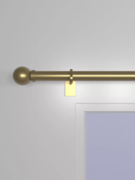 John Lewis Made to Order Select Eyelet Curtain Pole with Ball Finial, Wall Fix, Dia.25mm - thumbnail 3
