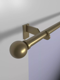 John Lewis Made to Order Select Eyelet Curtain Pole with Ball Finial, Wall Fix, Dia.25mm - thumbnail 4