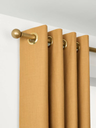 John Lewis Made to Order Select Eyelet Curtain Pole with Ball Finial, Wall Fix, Dia.25mm