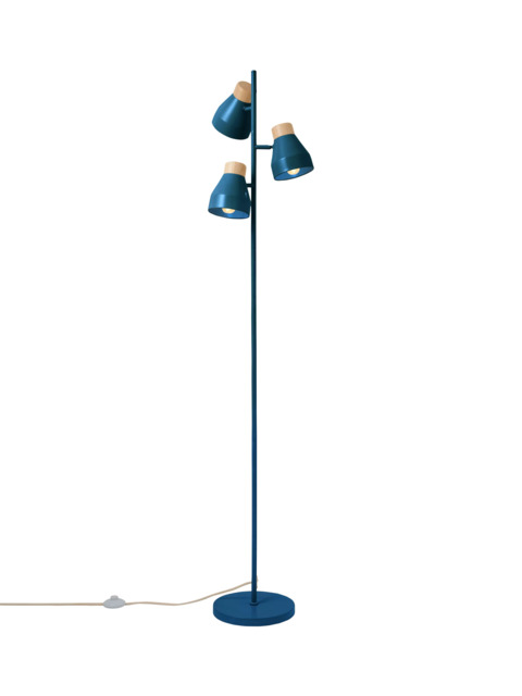 MADE Albert 3 Light Floor Lamp, Blue - image 1