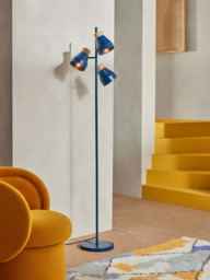 MADE Albert 3 Light Floor Lamp, Blue - thumbnail 3