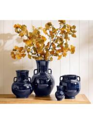 Pottery Barn Ceramic Bud Vase, H17cm, Blue - thumbnail 2