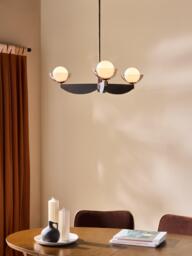 MADE Layla 3 Arm Pendant Ceiling Light, Black - thumbnail 5