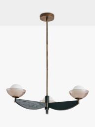 MADE Layla 3 Arm Pendant Ceiling Light, Black - thumbnail 2