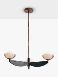MADE Layla 3 Arm Pendant Ceiling Light, Black