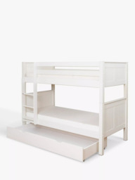 Stompa Classic Kids Originals Bunk Bed with Trundle Drawer, FSC-Certified (Pine), White