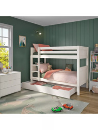 Stompa Classic Kids Originals Bunk Bed with Trundle Drawer, FSC-Certified (Pine), White - thumbnail 5