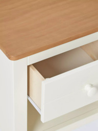 John Lewis Kids' Avery Bedside Table, Cream/Natural - thumbnail 3
