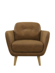 John Lewis Arlo Leather Armchair, Light Leg - thumbnail 5