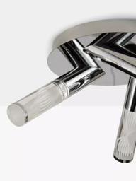 John Lewis Oslo LED 3 Arm Bathroom Ceiling Plate, Chrome - thumbnail 4