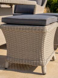 KETTLER Foxley Woven 7-Seater Casual Garden Dining Sofa Set with Height-Adjustable Table, Grey - thumbnail 4