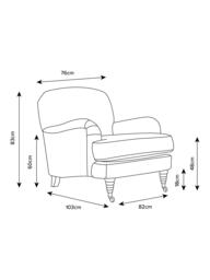 Laura Ashley Lynden Armchair, Teak Leg - thumbnail 5