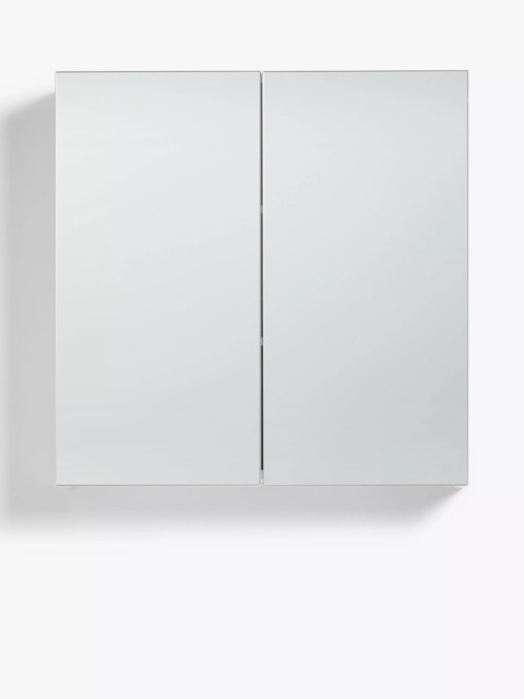 John Lewis White Gloss Double Mirrored Bathroom Cabinet - image 1