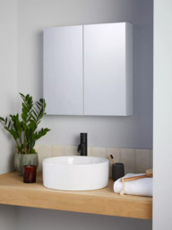 John Lewis White Gloss Double Mirrored Bathroom Cabinet - thumbnail 2