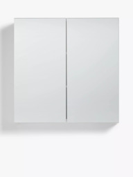 John Lewis White Gloss Double Mirrored Bathroom Cabinet - thumbnail 1