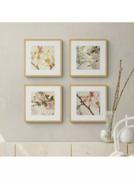 John Lewis Print Punk Studio 'Vintage Blossom' Framed Print & Mount, Set of 4, 32 x 32cm, Multi - thumbnail 2