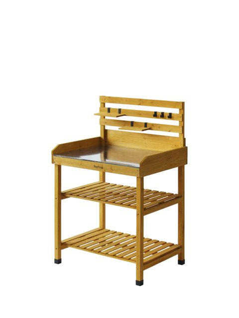 VegTrug Potting Table, 78cm, FSC-Certified (Cedar Wood), Natural