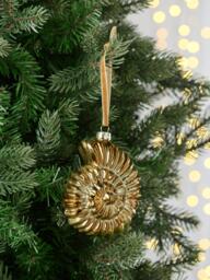 John Lewis The Connoisseur Spiral Shell Bauble, Gold - thumbnail 2