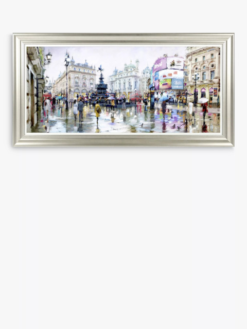 John Lewis Richard Macneil 'Piccadilly Circus' London Framed Print, 56 x 111cm, Multi - image 1
