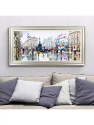 John Lewis Richard Macneil 'Piccadilly Circus' London Framed Print, 56 x 111cm, Multi - thumbnail 2