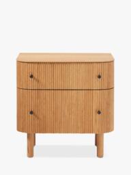 west elm Ellington 2 Drawer Bedside Table, Oak Veneer - thumbnail 5