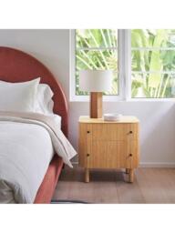 west elm Ellington 2 Drawer Bedside Table, Oak Veneer - thumbnail 3