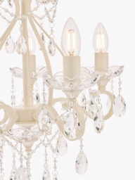 Laura Ashley Shamley Chandelier Ceiling Light, Matt White - thumbnail 5