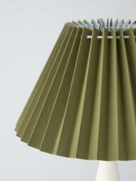 John Lewis Pleated Tapered Cotton Lampshade, Avocado - thumbnail 3