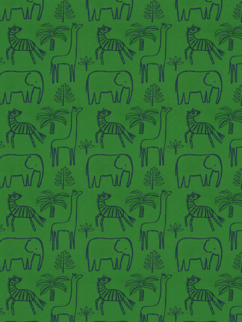 Harlequin Funky Jungle Made to Measure Curtains or Roman Blind, Gecko/Cobalt - image 1