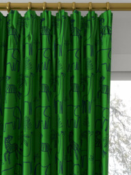 Harlequin Funky Jungle Made to Measure Curtains or Roman Blind, Gecko/Cobalt - thumbnail 2