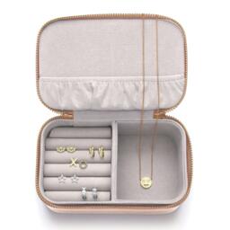Estella Bartlett Treasure Me Zipped Jewellery Box, Blush - thumbnail 3