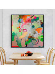 John Lewis Natasha Barnes 'Little Bit Of Sunshine' Framed Canvas Print, 106 x 106cm, Multi - thumbnail 2
