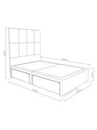 Hypnos Non-Sprung Upholstered 4 Drawer Divan Base, Small Double - thumbnail 4
