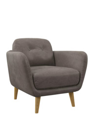 John Lewis Arlo Leather Armchair, Light Leg - thumbnail 1
