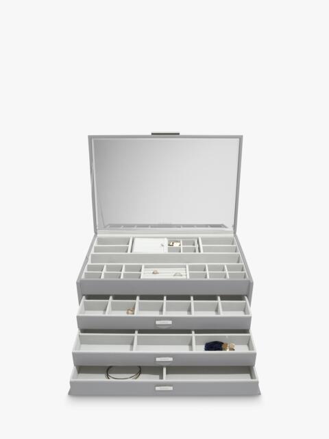 Dulwich Designs Extra Large Leather Jewellery Box, Grey - image 1