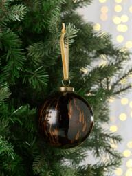 John Lewis The Connoisseur Round Splatter Bauble, Brown - thumbnail 2