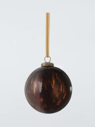 John Lewis The Connoisseur Round Splatter Bauble, Brown
