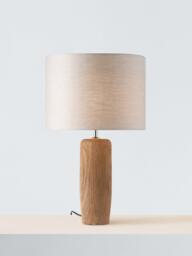 John Lewis Stour Mango Wood Table Lamp Base, Natural - thumbnail 2