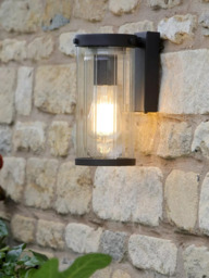 Laura Ashley Arthur Outdoor Wall Light, Black - thumbnail 2