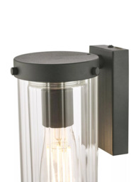 Laura Ashley Arthur Outdoor Wall Light, Black - thumbnail 4