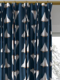Harlequin Space Shuttle Made to Measure Curtains or Roman Blind, Apricot/Navy - thumbnail 6