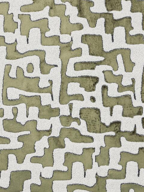 John Lewis Serena Abstract Velvet Made to Measure Curtains or Roman Blind, Green - image 1