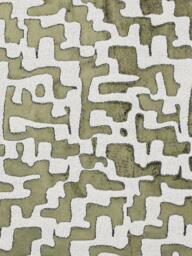John Lewis Serena Abstract Velvet Made to Measure Curtains or Roman Blind, Green - thumbnail 1