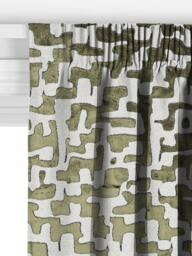 John Lewis Serena Abstract Velvet Made to Measure Curtains or Roman Blind, Green - thumbnail 3